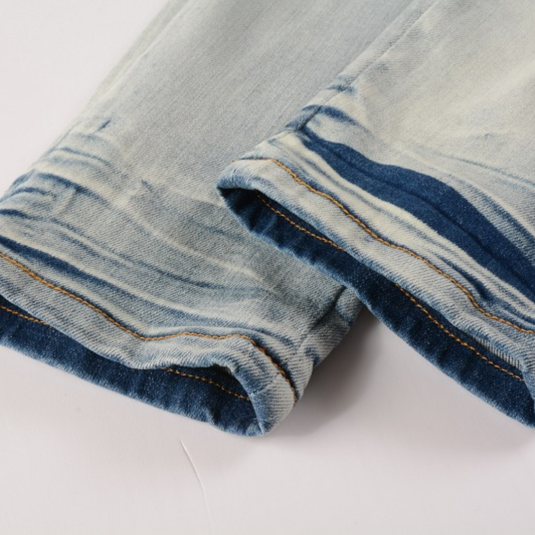 Bandana Blue Distressed Jeans