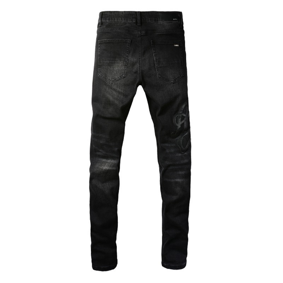 Triple Black Logo Jeans