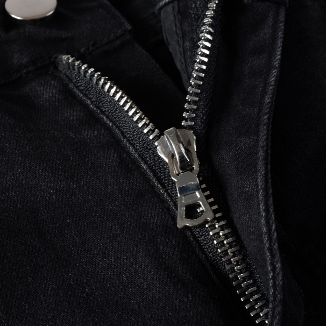Triple Black Logo Jeans