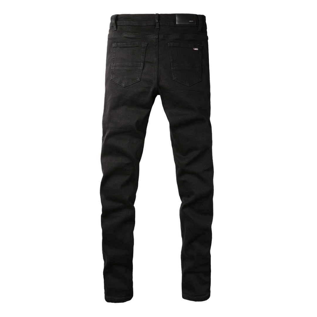 Black Patch Ripped Jeans