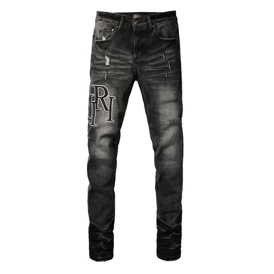 Staggered Black Jeans