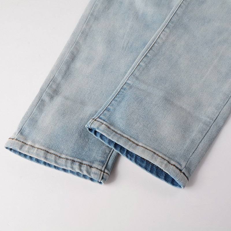 Ripped Gradient Blue Jeans