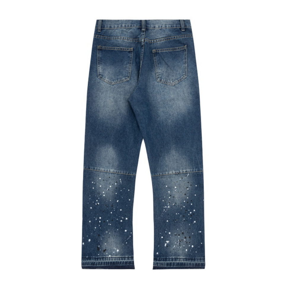 Flare Paint Blue Jeans