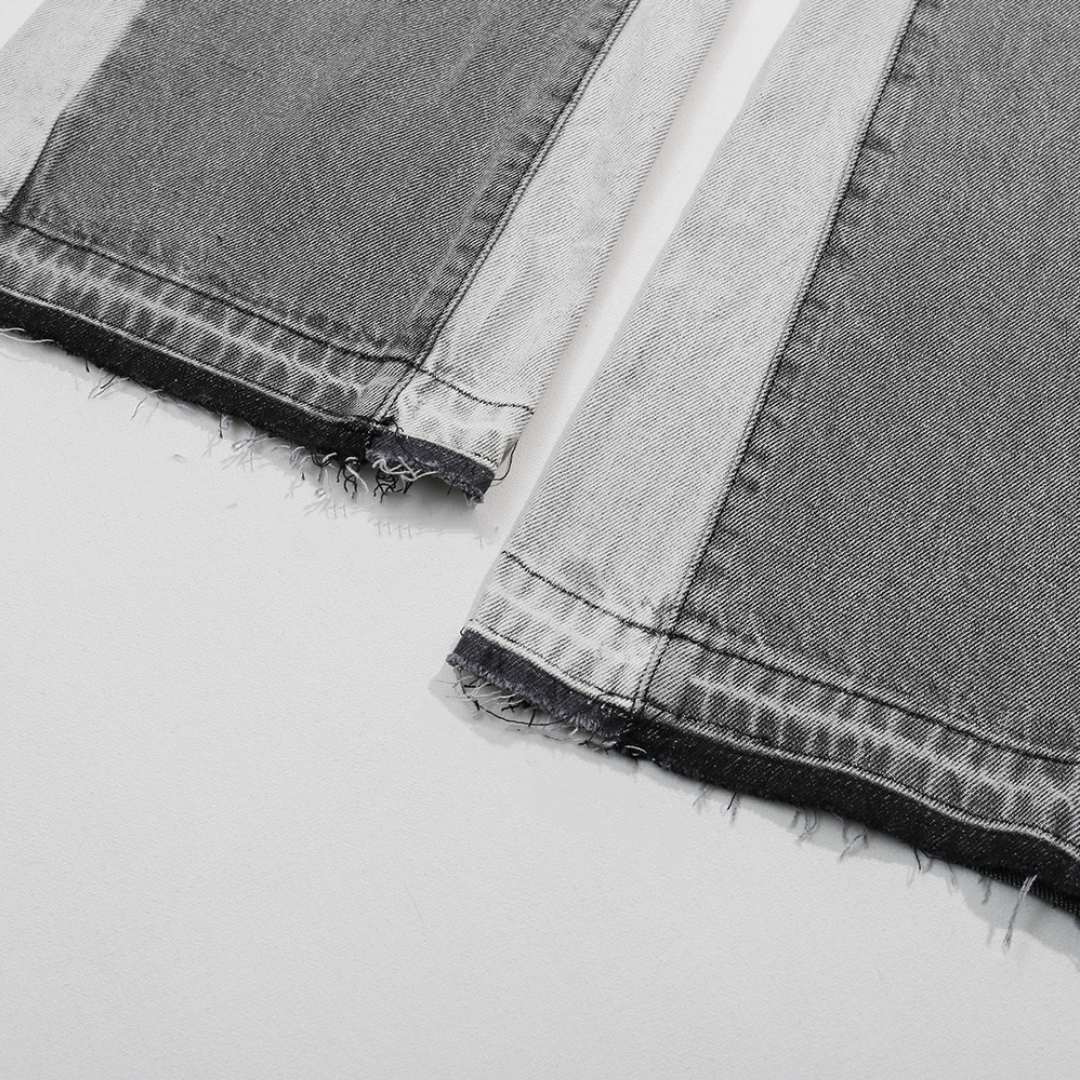 Flare Paint Grey Jeans