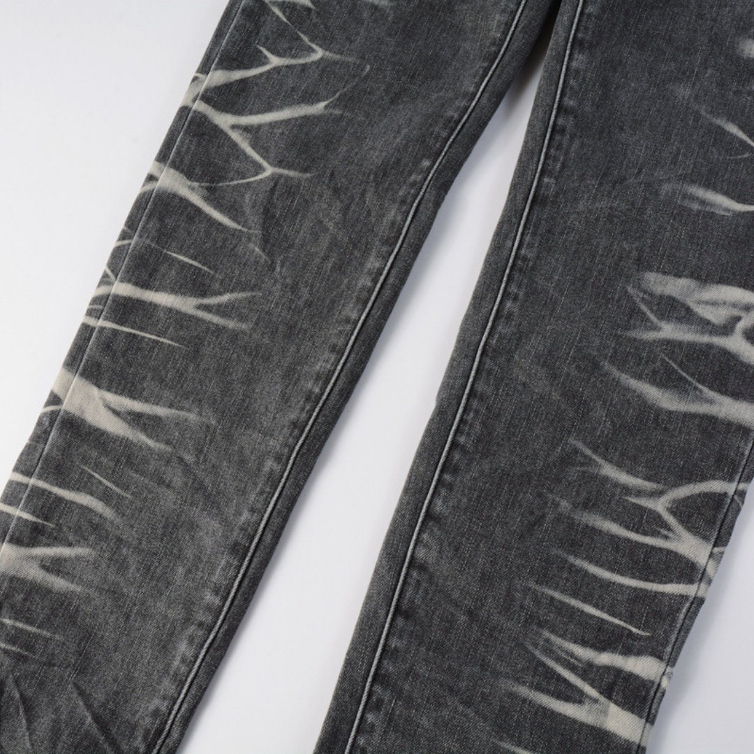 Gradient Grey Ripped Jeans