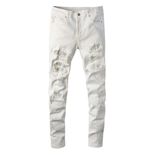 White Ripped Jeans