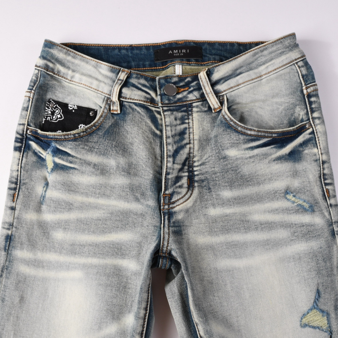 Grey Distressed Jeans