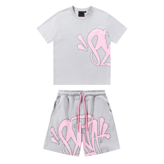 Syna Grey Pink Short set