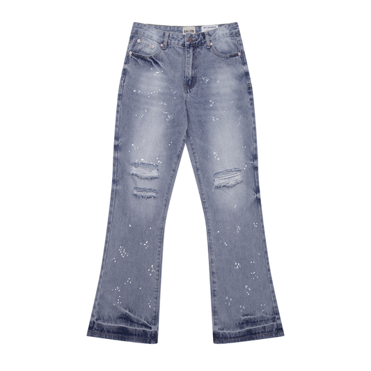 Flared Paint Gradient Jeans