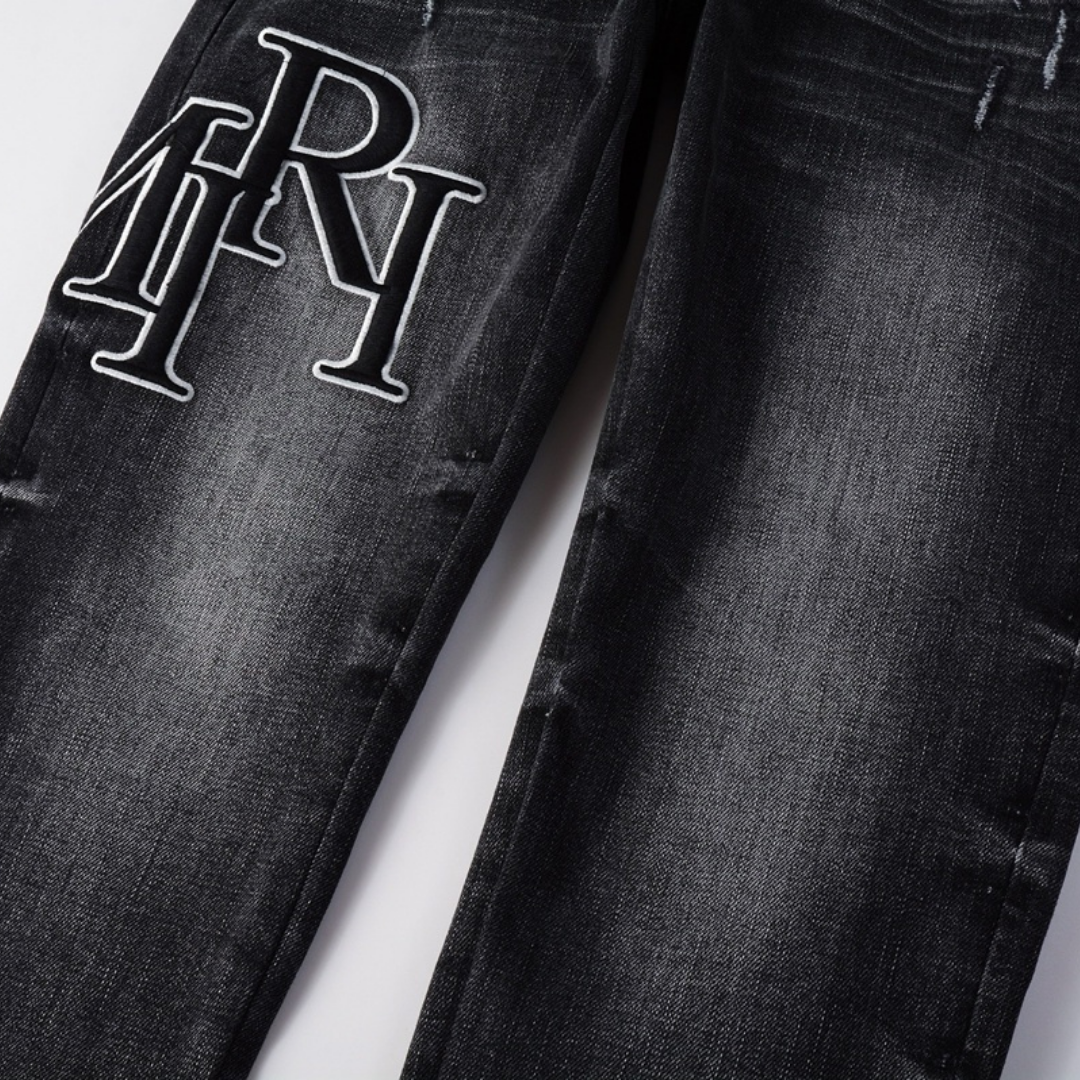 Staggered Black Jeans