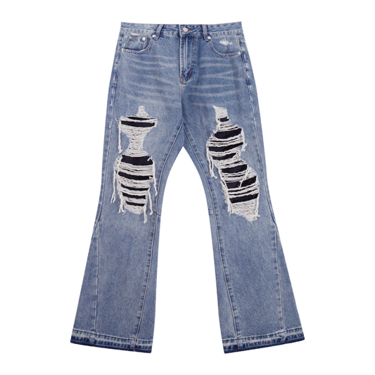 Flared Ripped Jeans