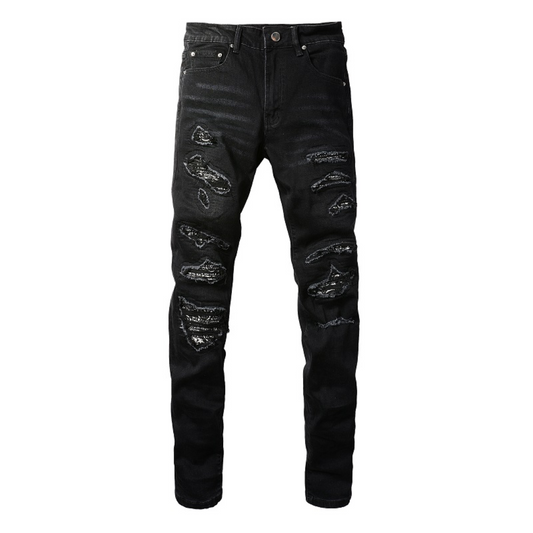 Zebra Bandana Black Jeans