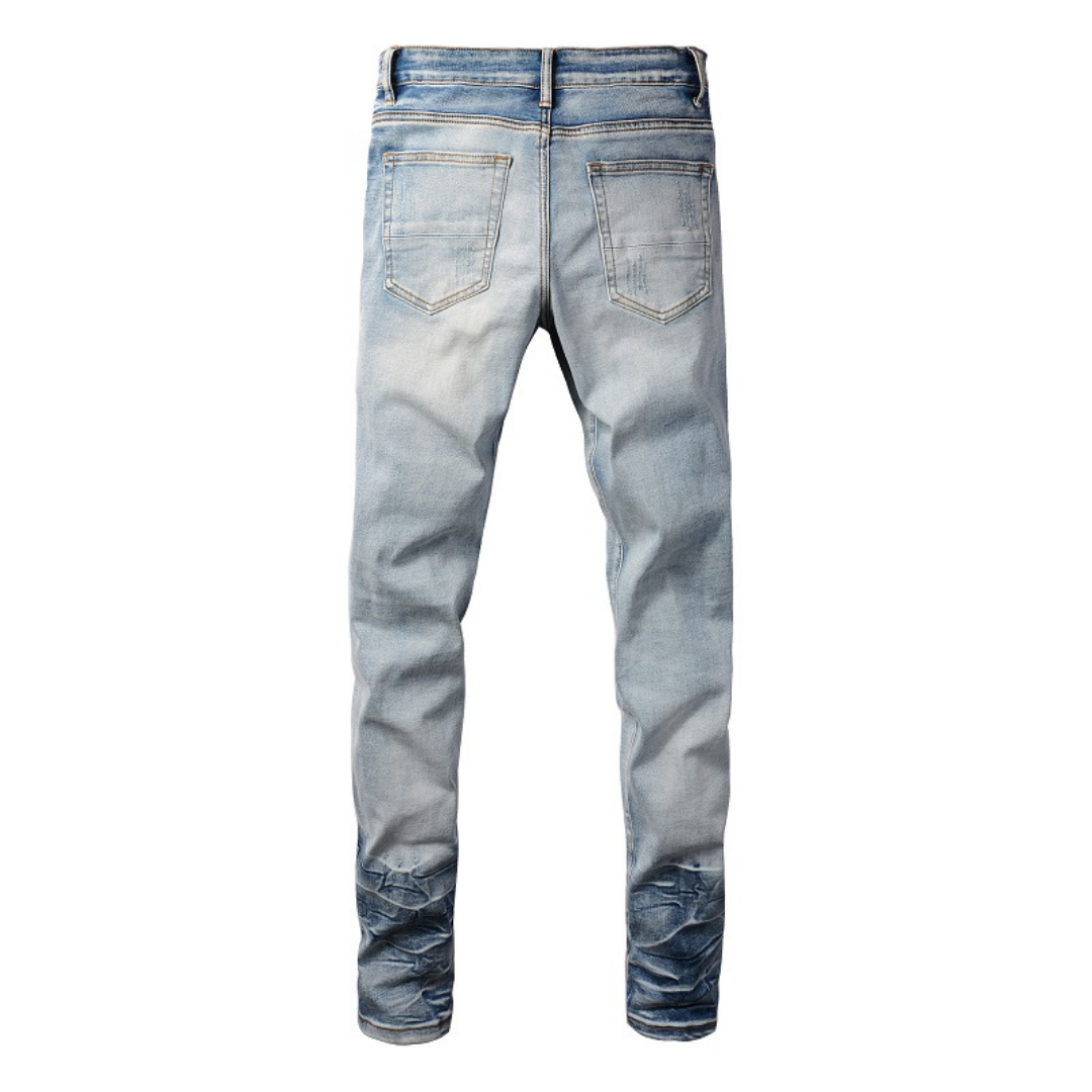 Blue Patch Logo Jeans