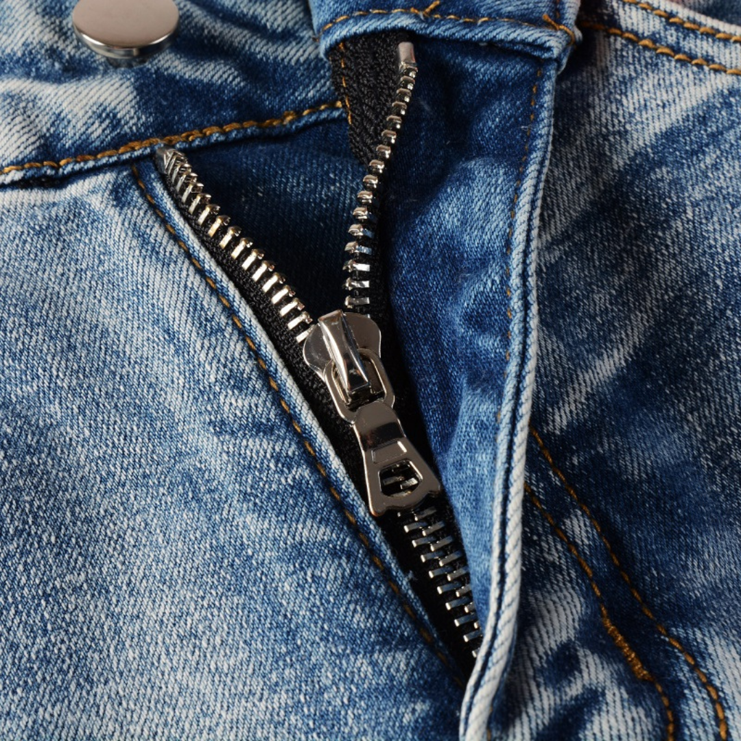 Blue Patch Logo Jeans