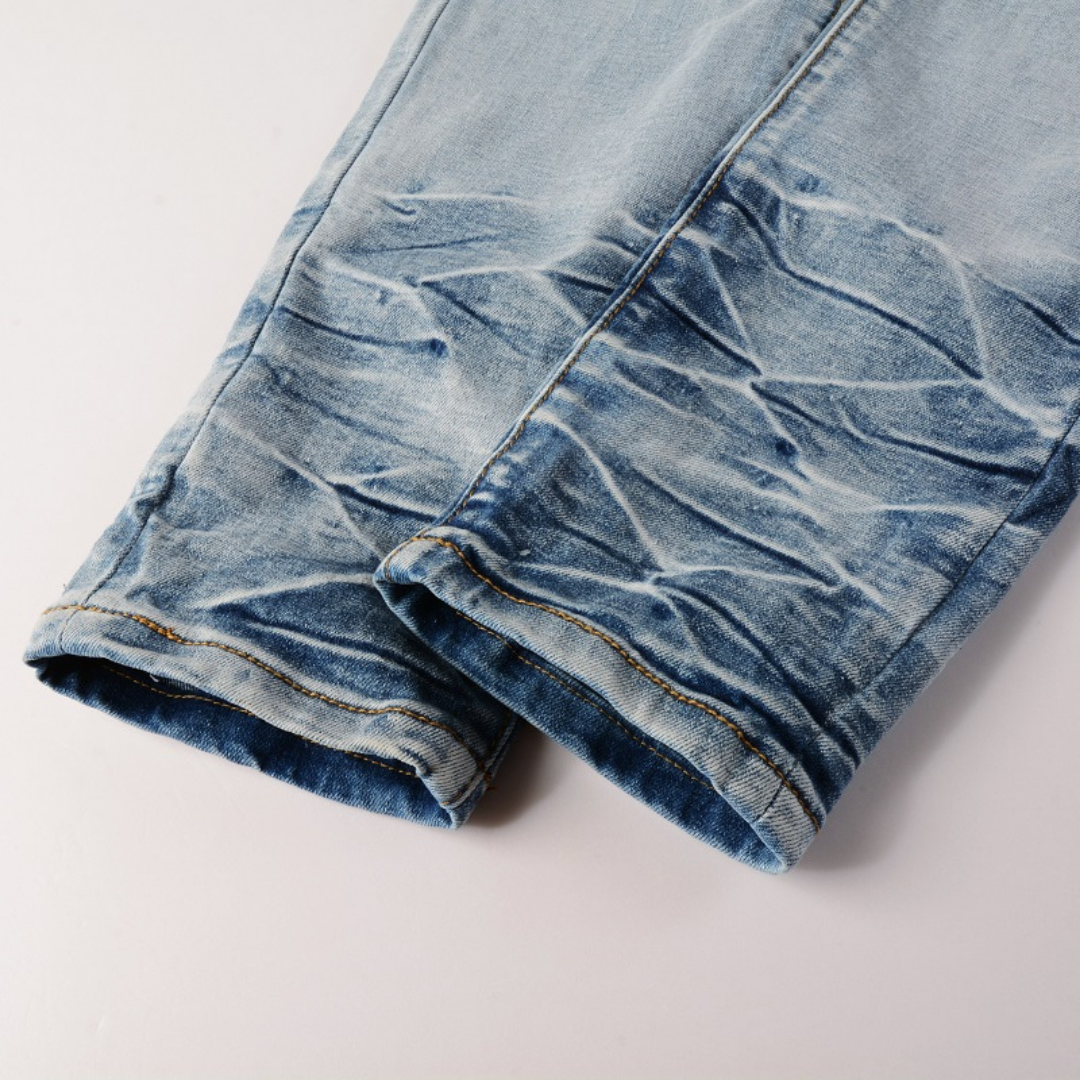 Blue Patch Logo Jeans