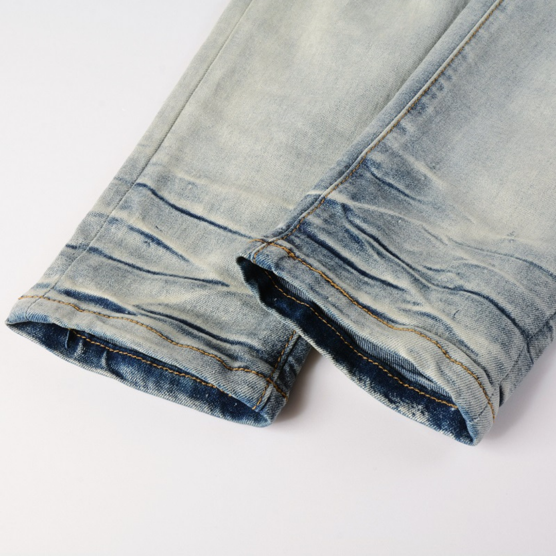 Gradient Diamond Patch Jeans