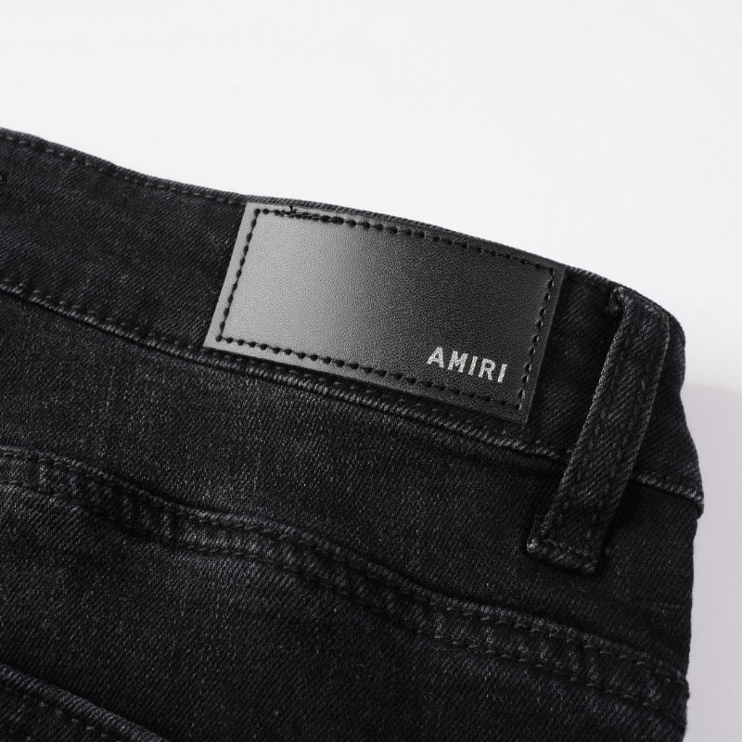 Ripped Black Camo Patch Jeans