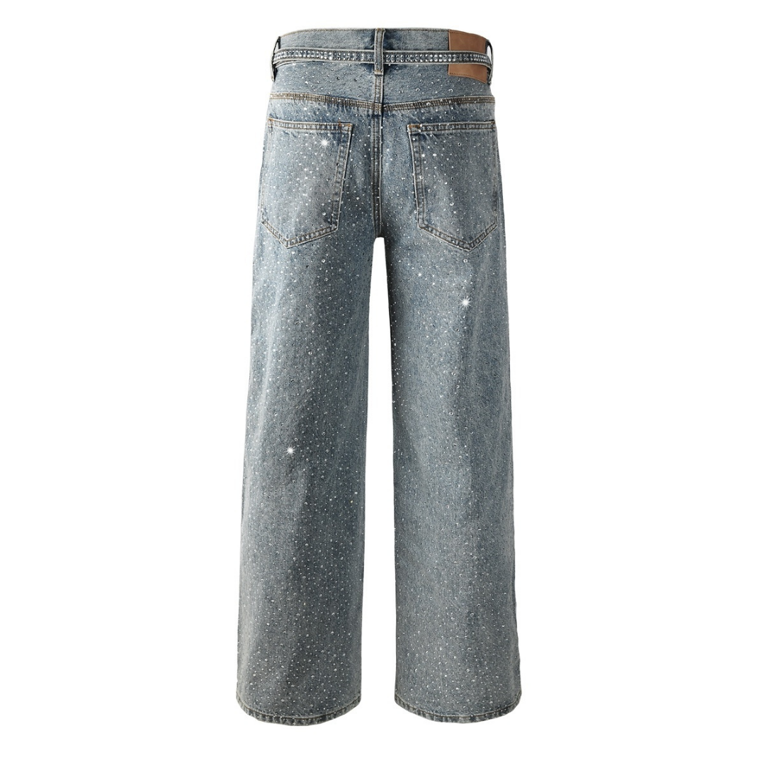 Diamonds Blue Baggy Jeans