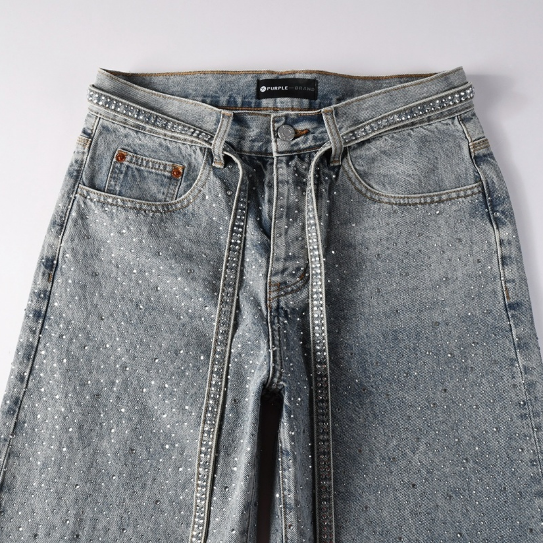 Diamonds Blue Baggy Jeans