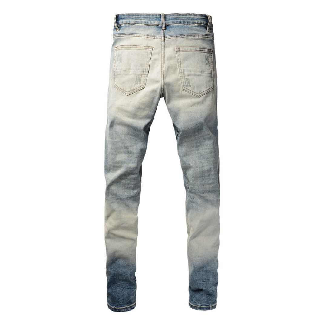 Gradient Camo Patch Jeans