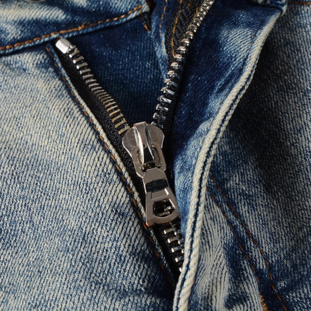 Gradient Camo Patch Jeans