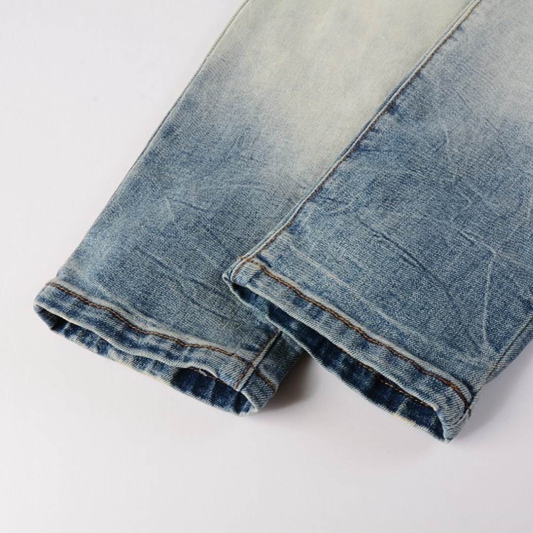 Gradient Camo Patch Jeans