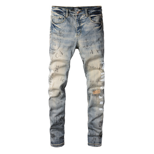 Light Grey Ripped Jeans