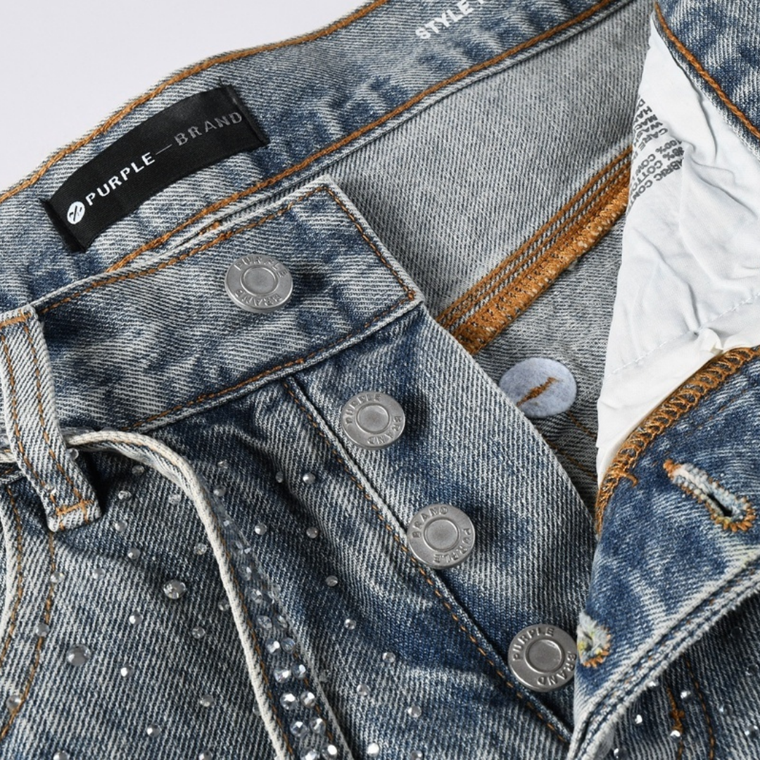 Diamonds Blue Baggy Jeans