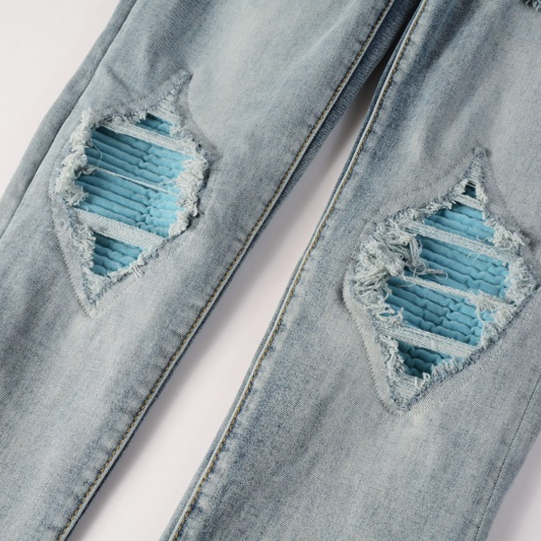 Blue Patch Jeans