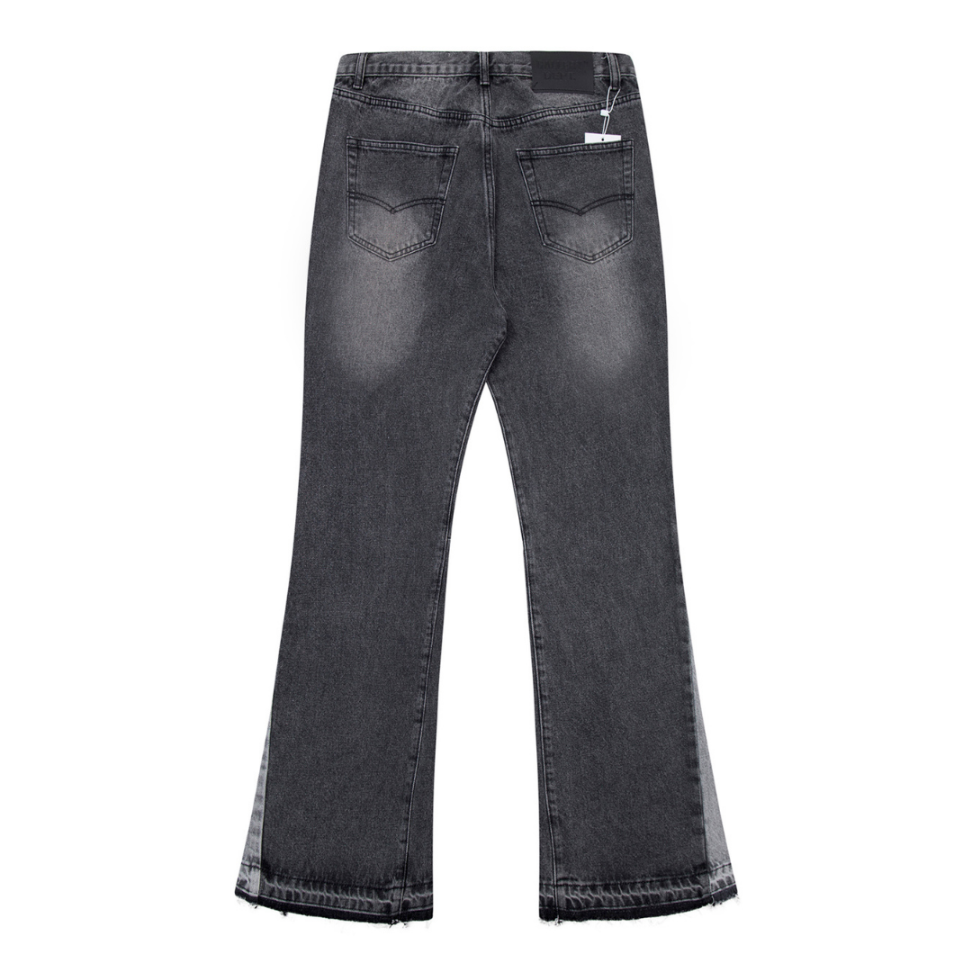 Flare Grey Paint Jeans