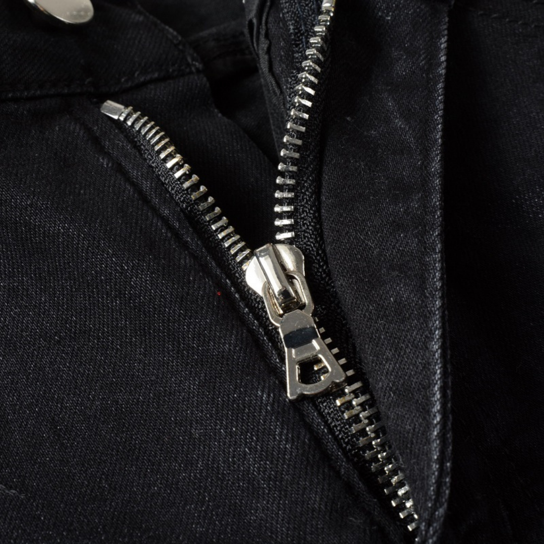 Black Patch Logo Jeans