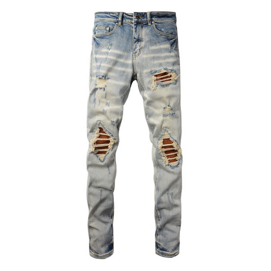 Blue Patch Gradient Jeans
