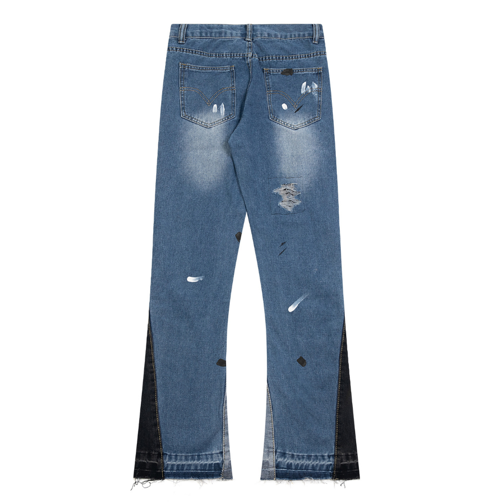 Flare Paint Splattered Jeans
