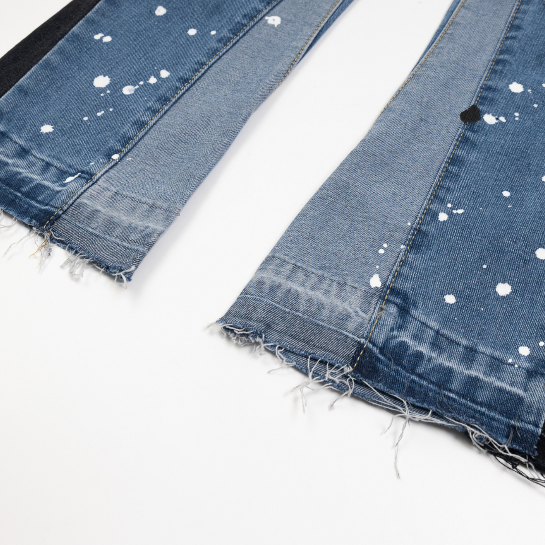 Flare Paint Splattered Jeans