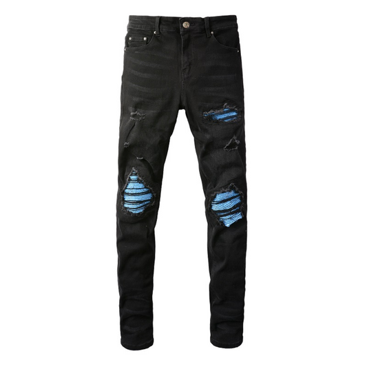 Blue Gradient Black Jeans