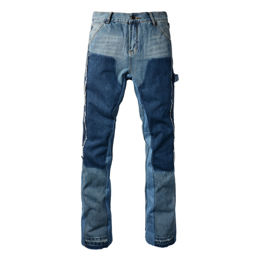 Blue Gradient Flared Jeans