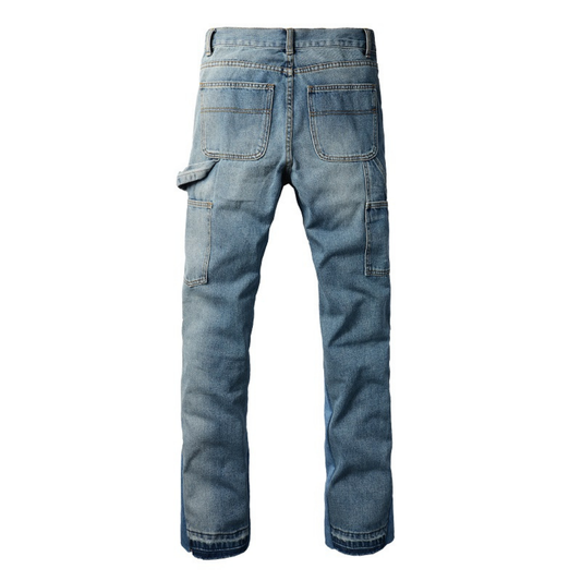 Blue Gradient Flared Jeans