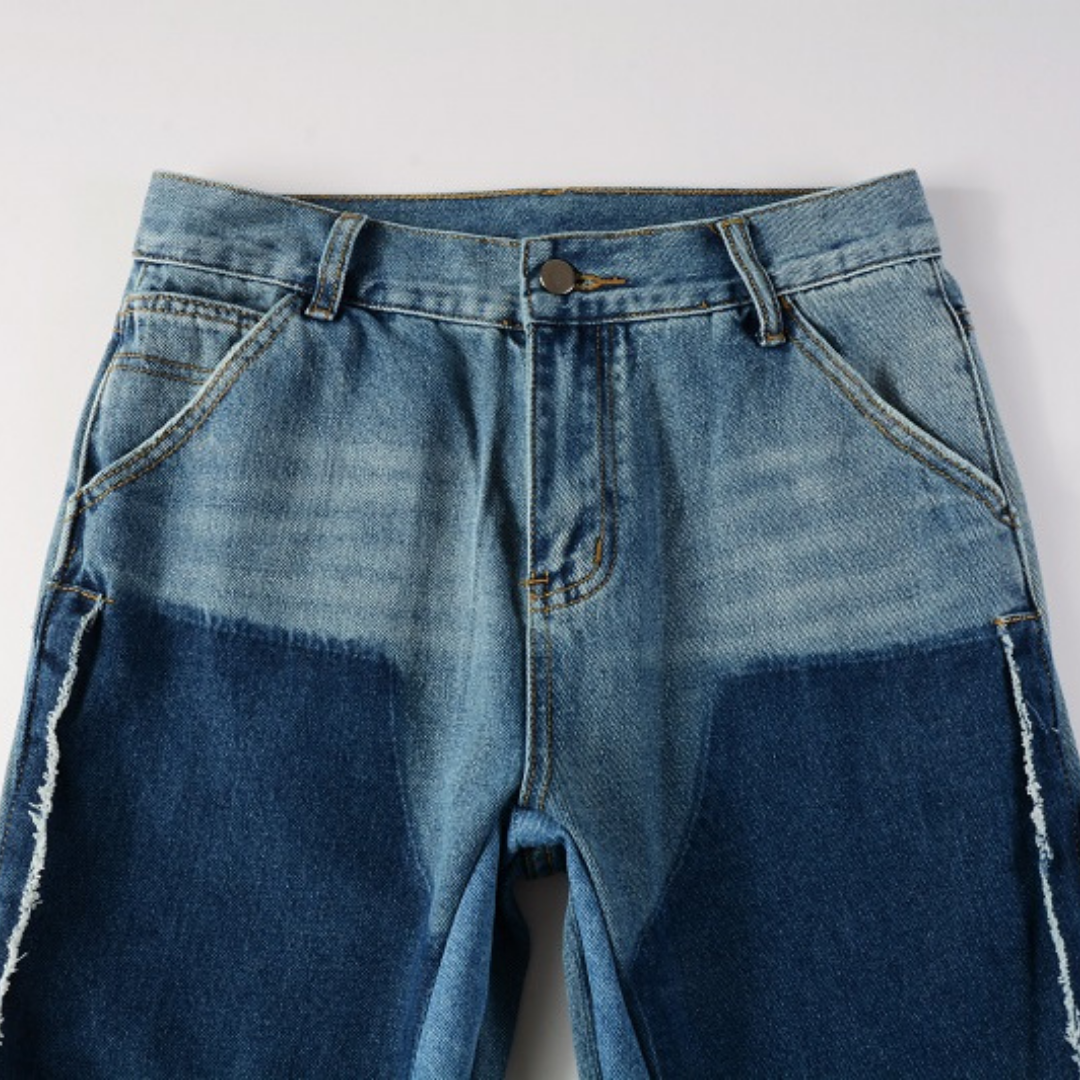 Blue Gradient Flared Jeans