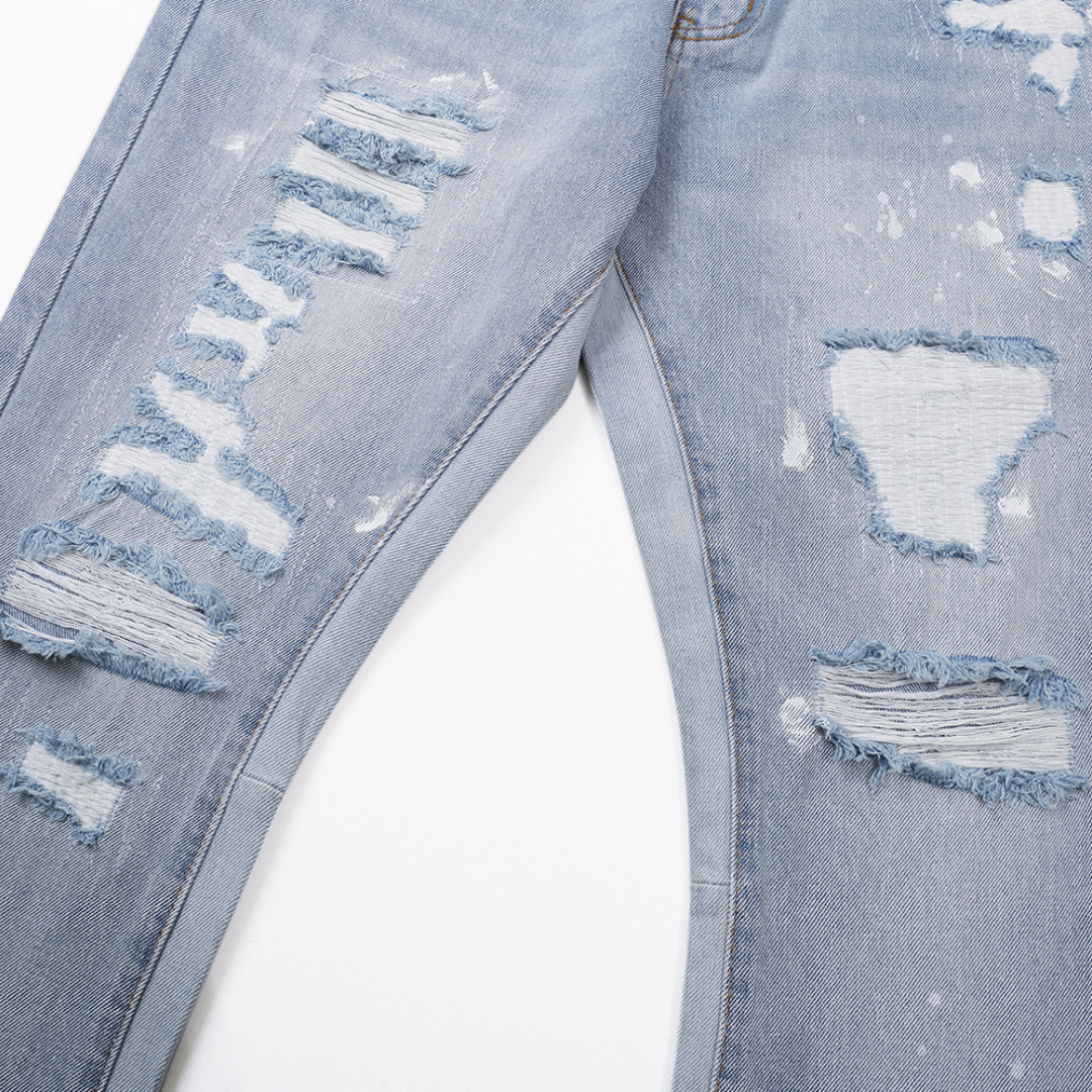 Flared Paint Jeans