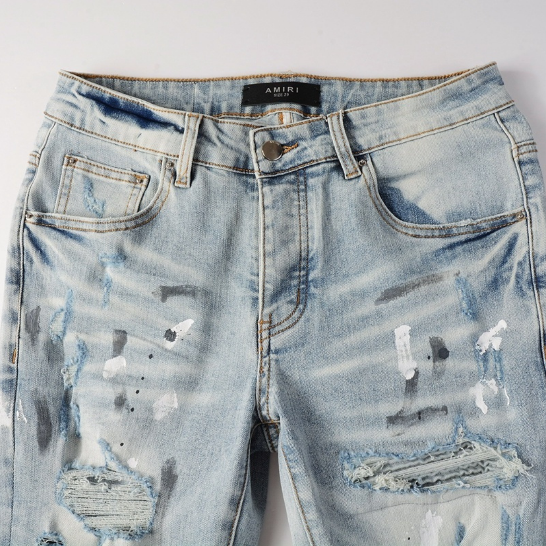 Paint Ripped Jeans