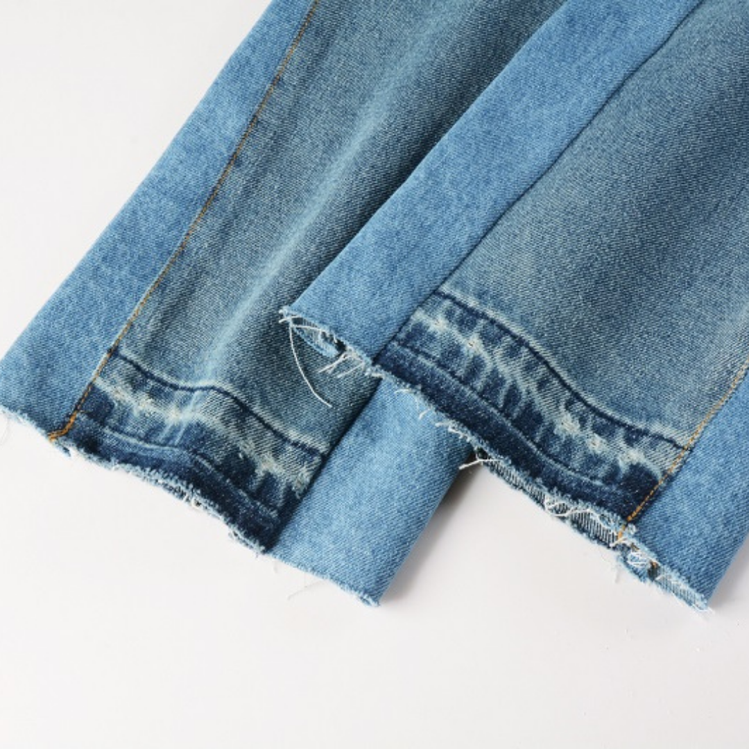Blue Gradient Flared Jeans
