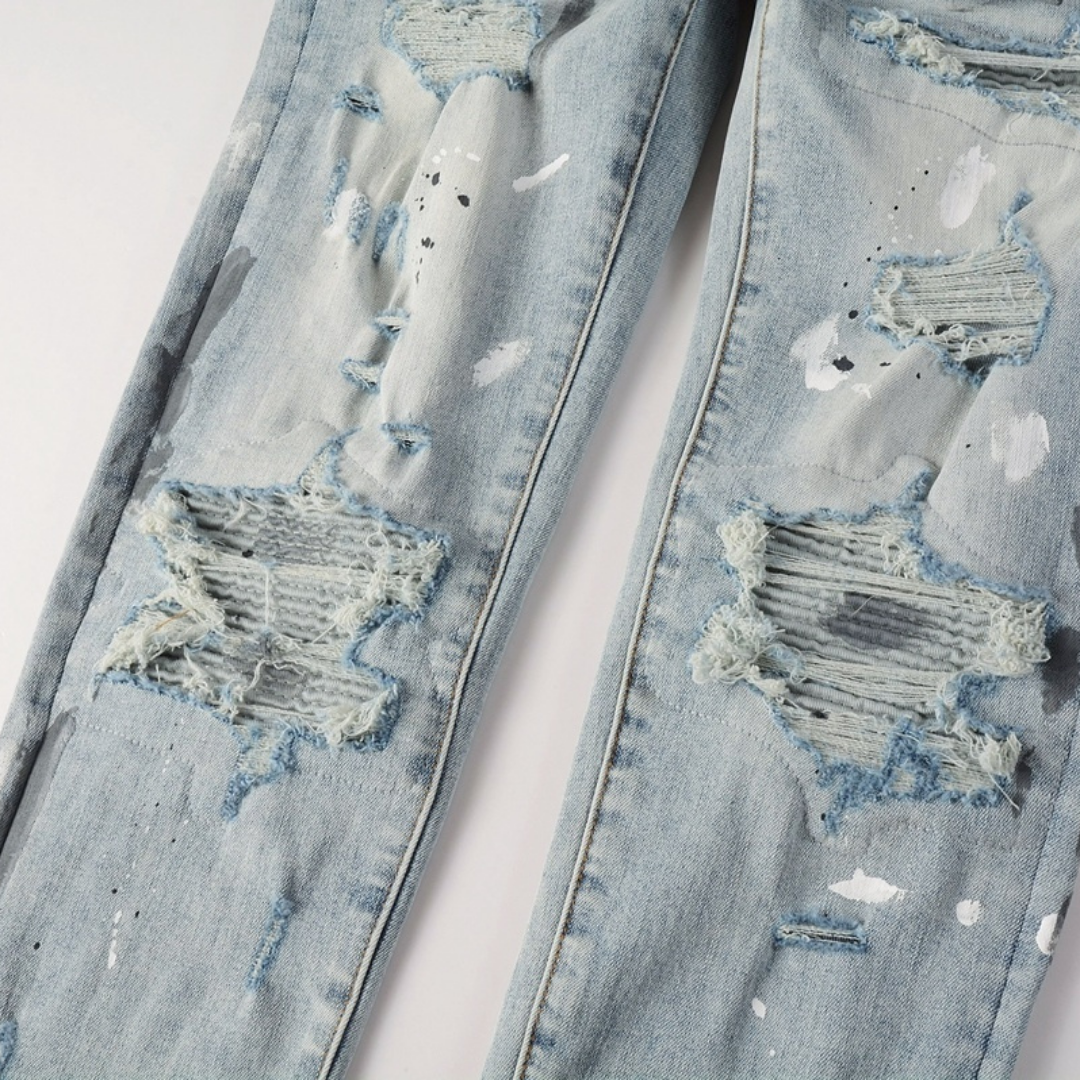 Paint Ripped Jeans