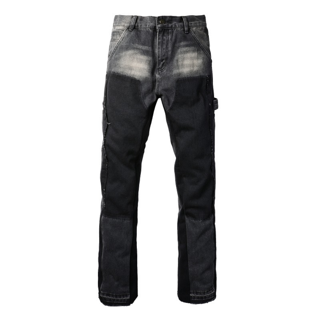 Black Gradient Flared Jeans