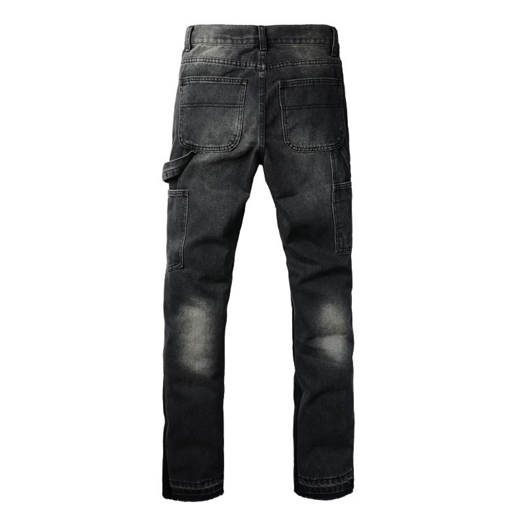 Black Gradient Flared Jeans