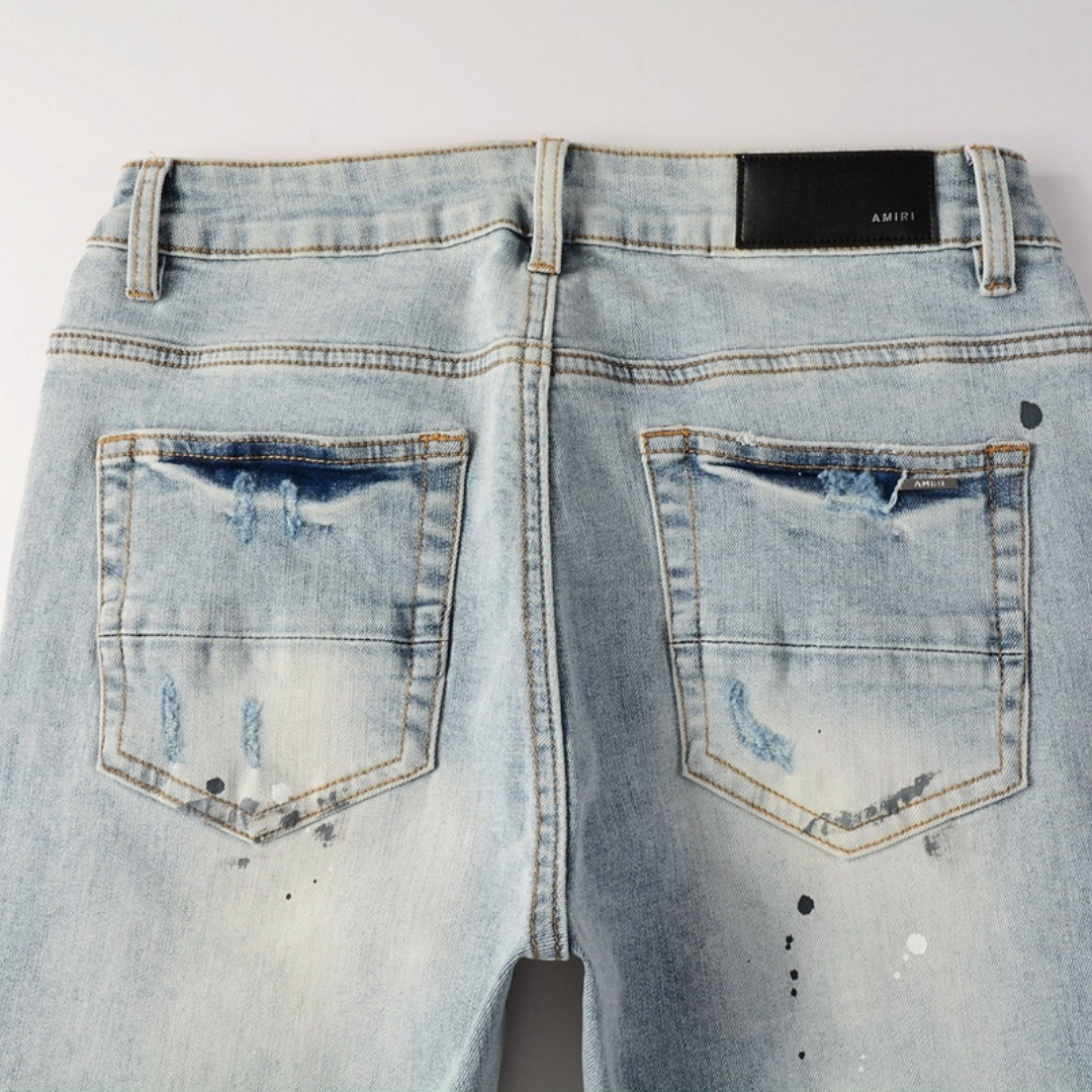 Paint Ripped Jeans