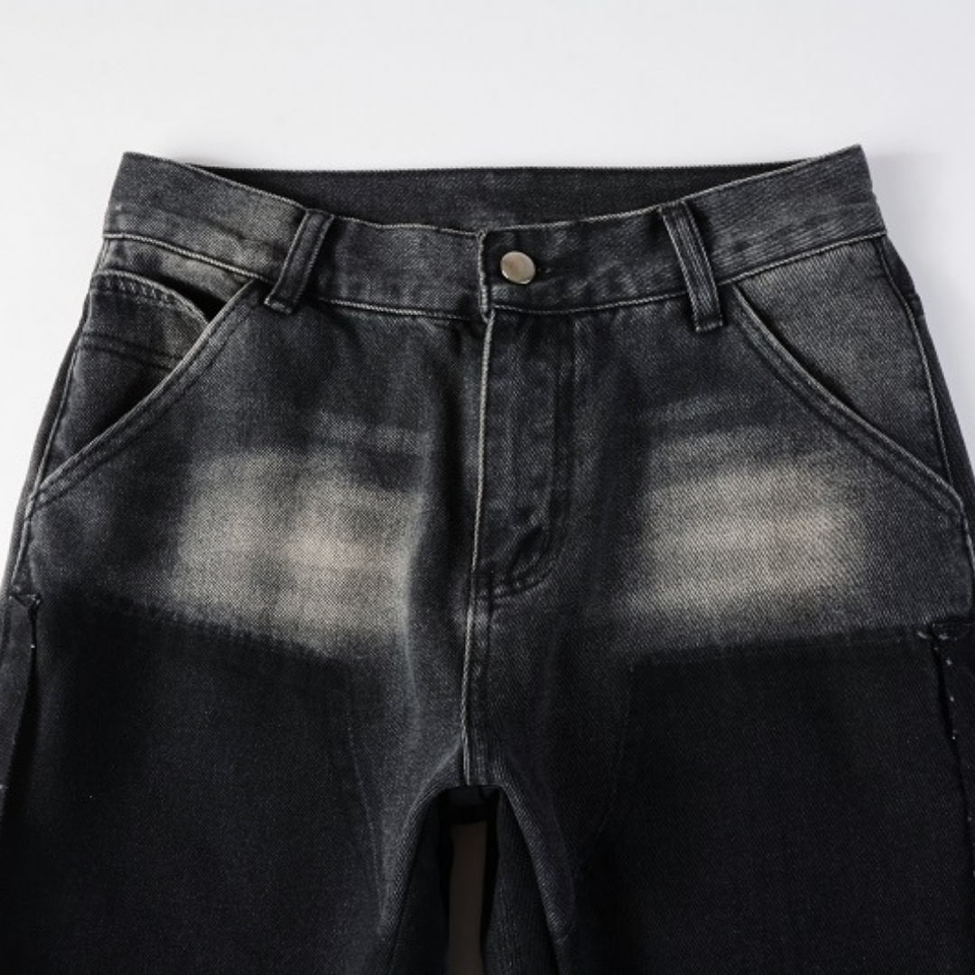 Black Gradient Flared Jeans