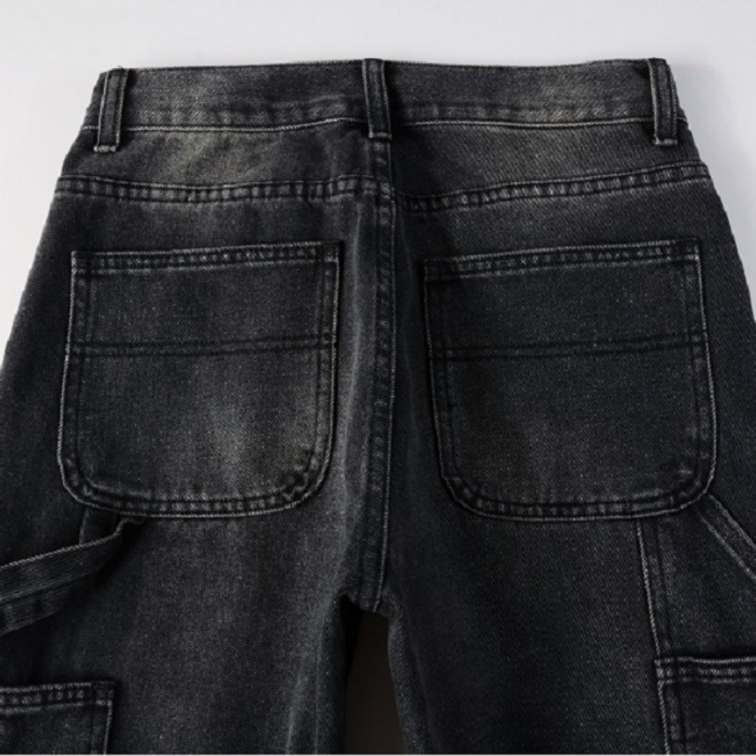 Black Gradient Flared Jeans