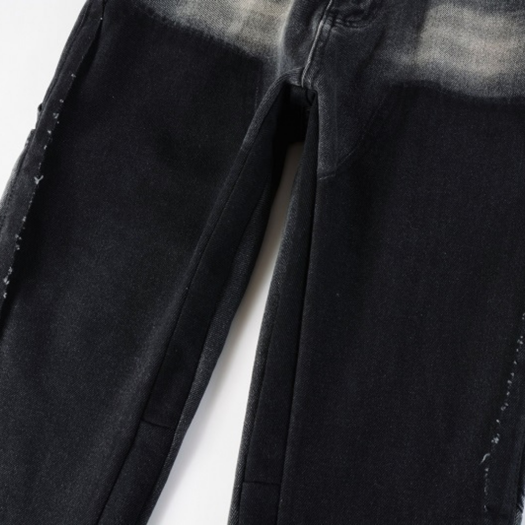 Black Gradient Flared Jeans