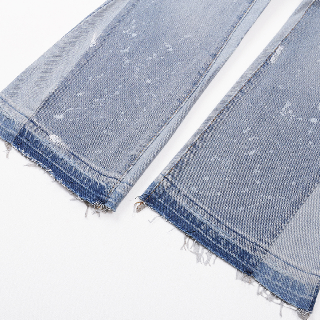 Flared Paint Jeans