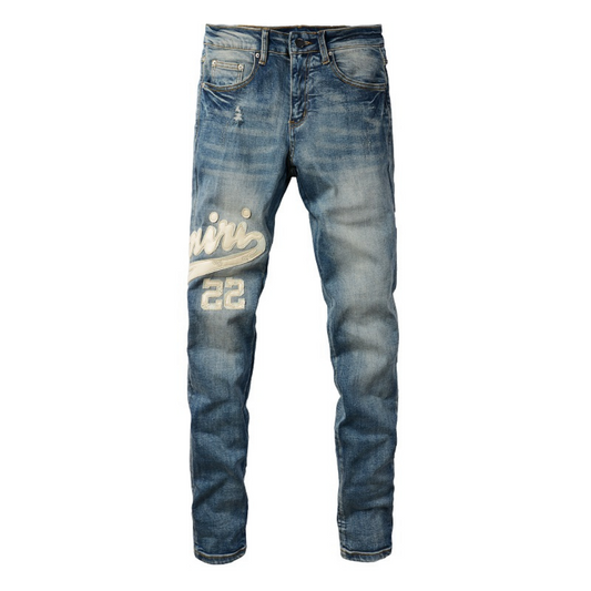 White Logo Jeans